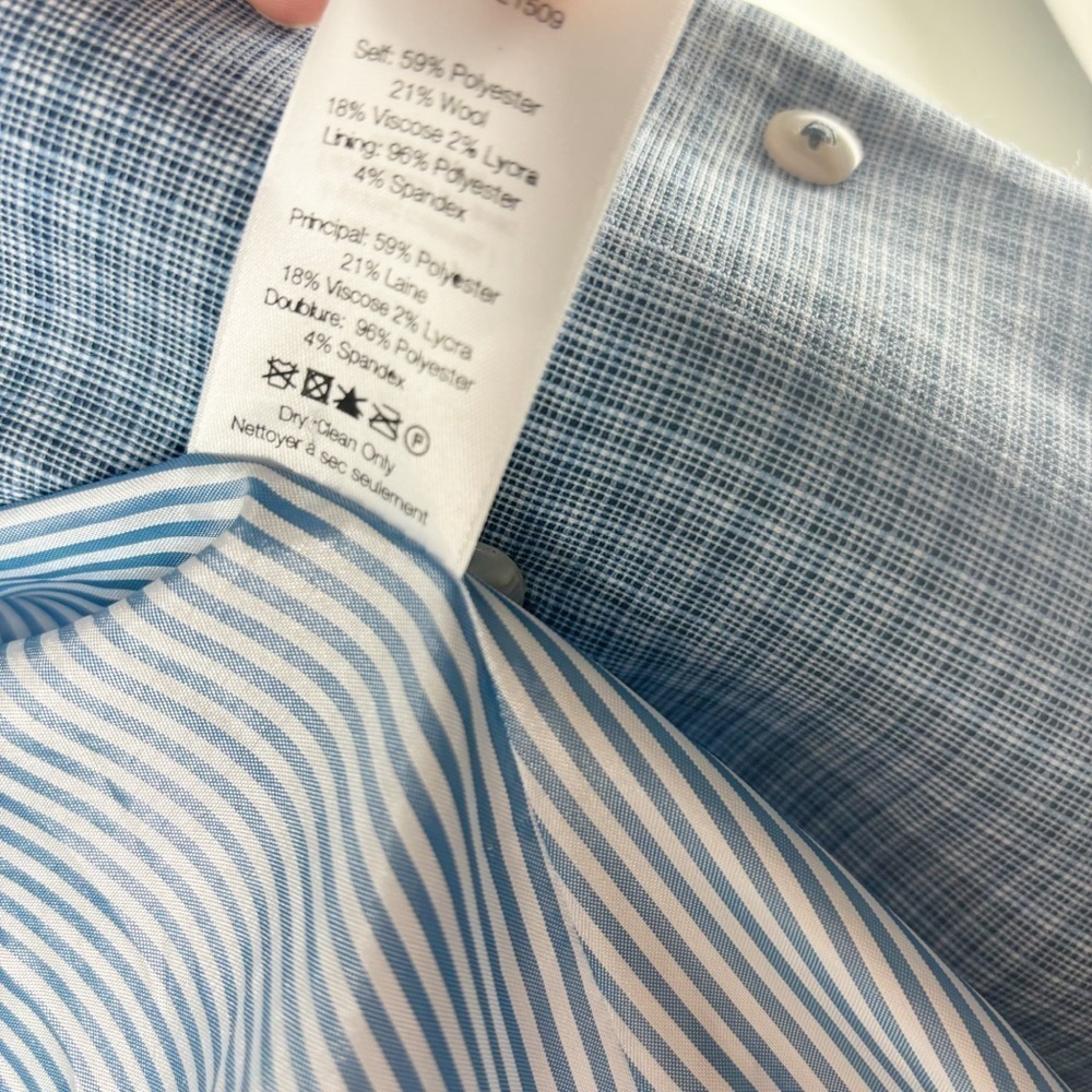Veronica Beard Diego Double Breasted Dickey Jacket Blazer Plaid Blue Size 4 - Picture 6 of 6